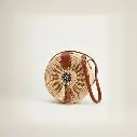 Sac bandoulière raphia - tressage spiralé